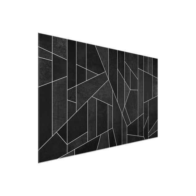 Obrazy na szkle abstrakcja czarno-biały Geometry Watercolour