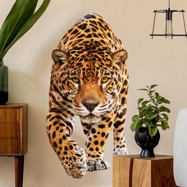 Naklejki na ścianę lew Szczezący jaguar