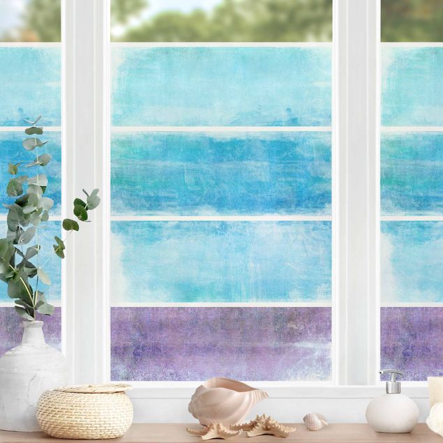 Folia okienna do sypialni Kolor Niebieski harmonijny