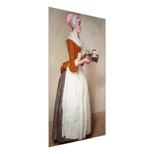 Obrazy na szkle portret Jean Etienne Liotard - Dziewczyna z czekolady