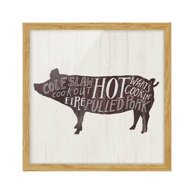 Obrazy nowoczesne Gospodarstwo BBQ - świnia