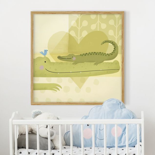Obrazy w ramie dla dzieci Mama i ja - Krokodyle