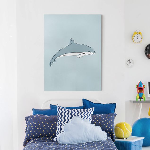 Pokój dziecięcy Dolphin Line Art