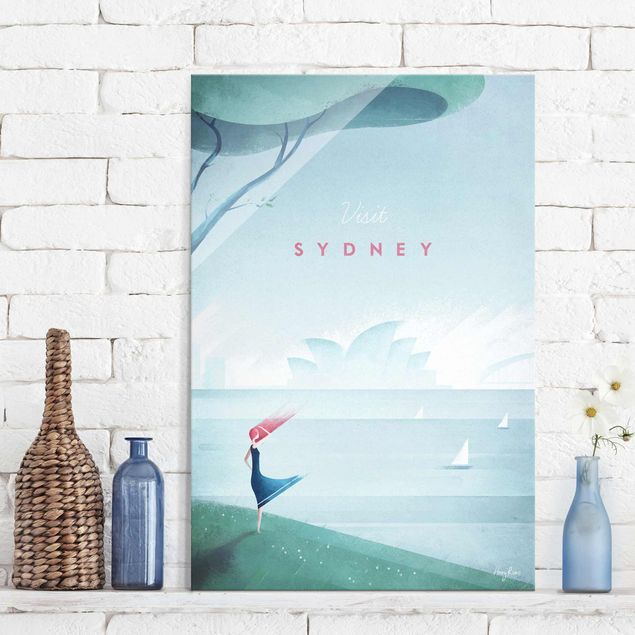 Obrazy na szkle architektura i horyzont Plakat podróżniczy - Sidney