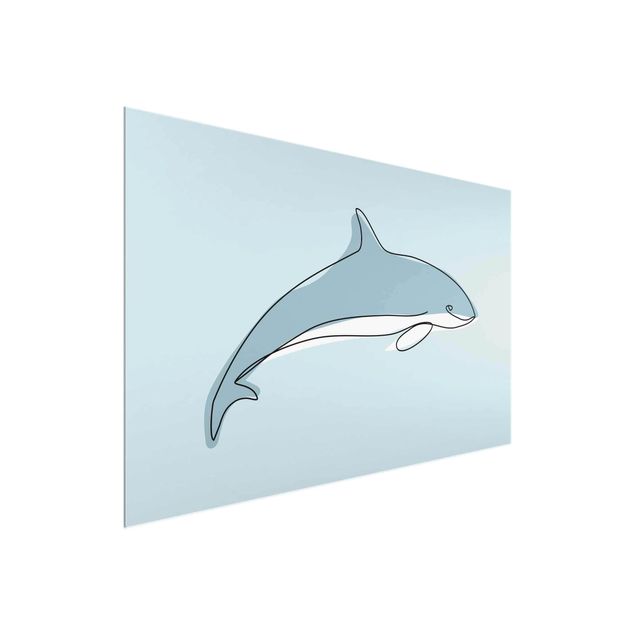 Obrazy ryby Dolphin Line Art