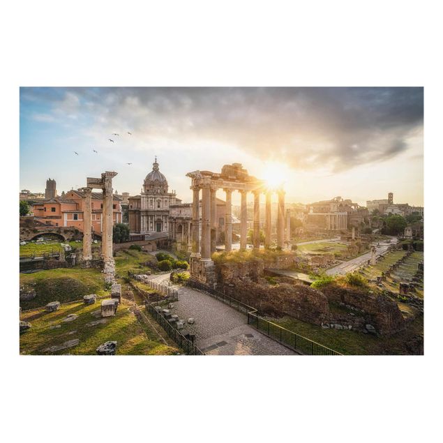 Obrazy na szkle poziomy Forum Romanum o wschodzie słońca