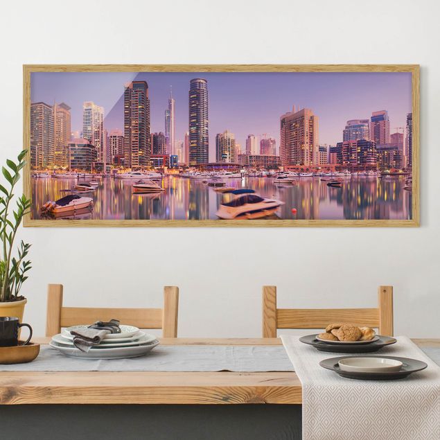 Obrazy w ramie do korytarzu Dubai Skyline and Marina