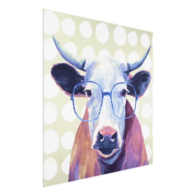 Obrazy nowoczesny Brillowane zwierzęta - krowa