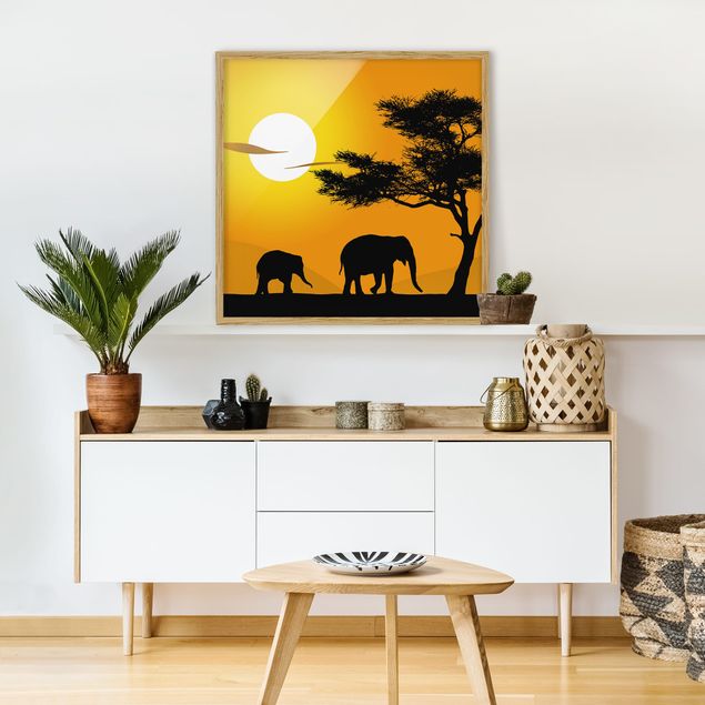 Obrazy słoń Spacer na słoniach afrykańskich