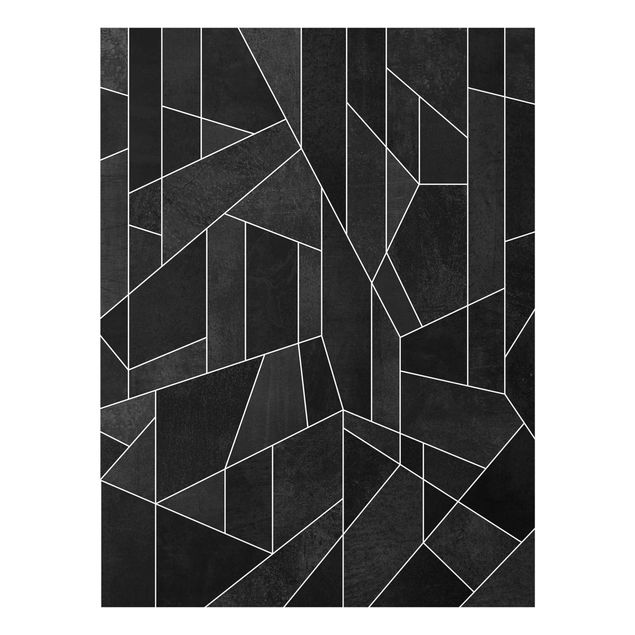 Obrazy do salonu czarno-biały Geometry Watercolour