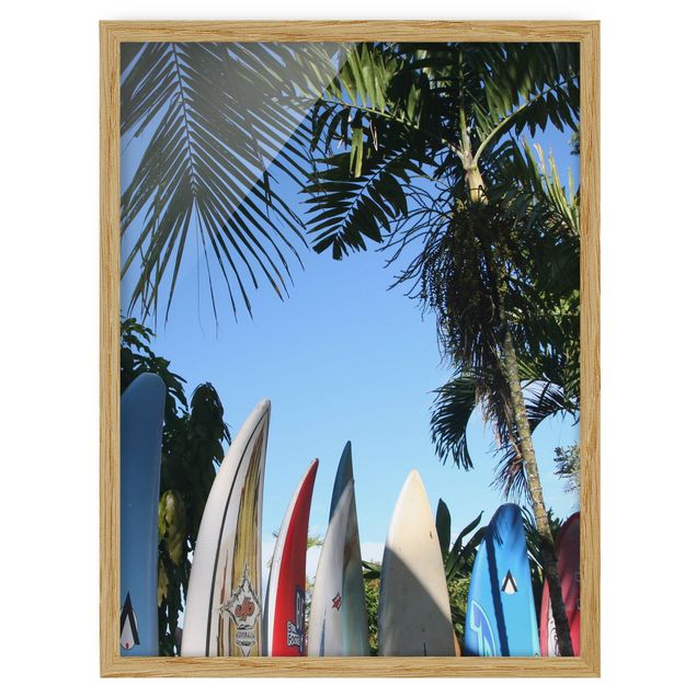 Obrazy w ramie do korytarzu Raj dla surferów