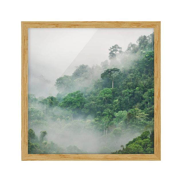 Obrazy w ramie do łazienki Dżungla we mgle