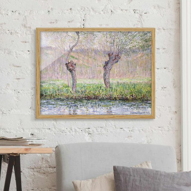 Obrazy impresjonistyczne Claude Monet - Drzewa wierzbowe na wiosnę