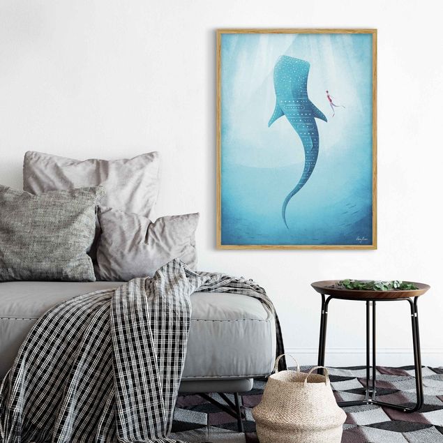 Obrazy w ramie artystyczne Rekin wielorybi