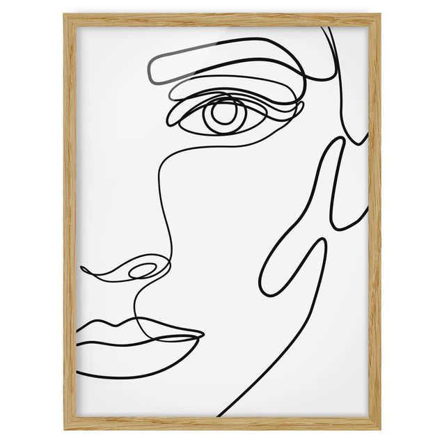 Obrazy w ramie do łazienki Linia Art portret kobiety czarno-biały