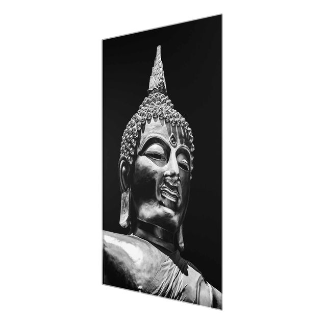 Czarno białe obrazki Pomnik Buddy - twarz