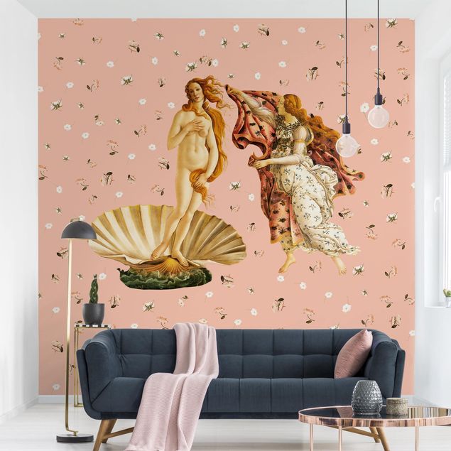 Uta Naumann obrazy Wenus Botticellego na różowo