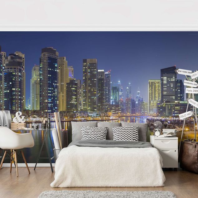Modne fototapety Nocna panorama Dubaju