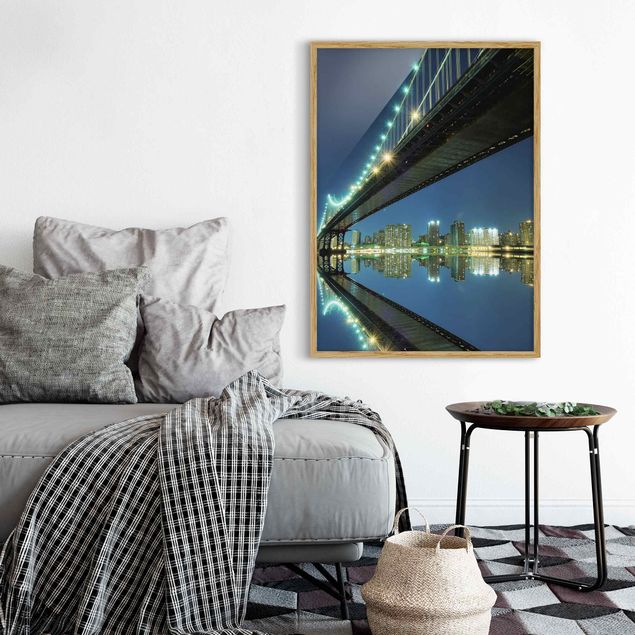 Obrazy w ramie do korytarzu Abstrakcyjny most Manhattan