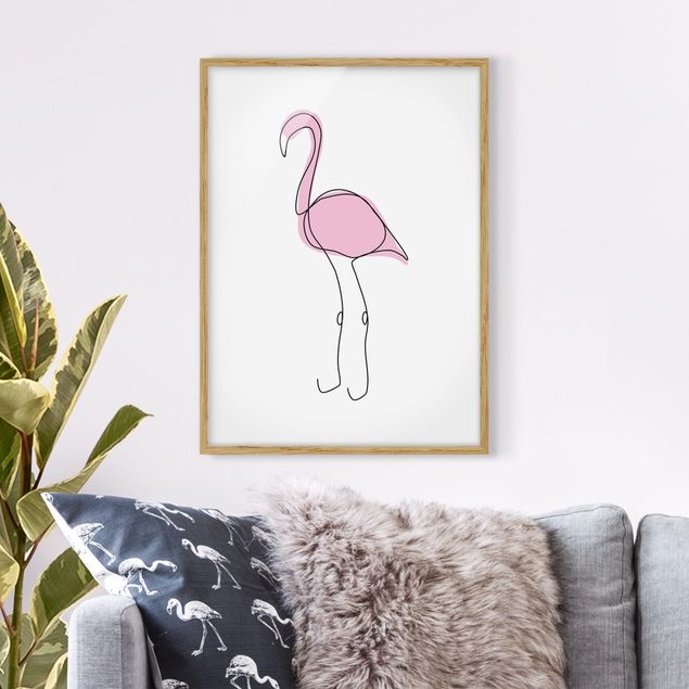 Pokój niemowlęcy Flamingo Line Art