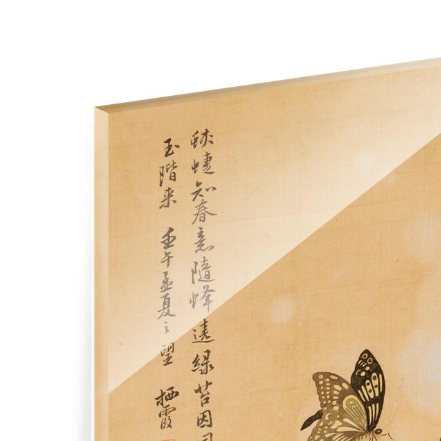 Nowoczesne obrazy do salonu Yuanyu Ma - Maki i motyle