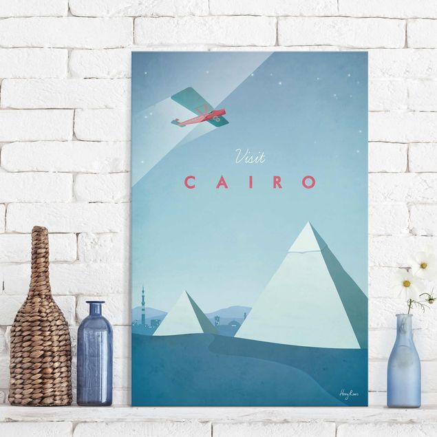 Obrazy na szkle architektura i horyzont Plakat podróżniczy - Kair