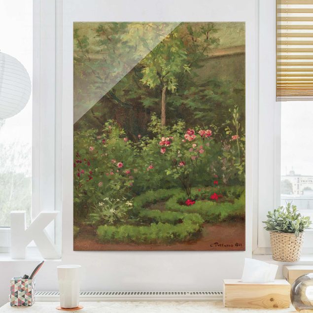 Obrazy na szkle artyści Camille Pissarro - Ogród różany