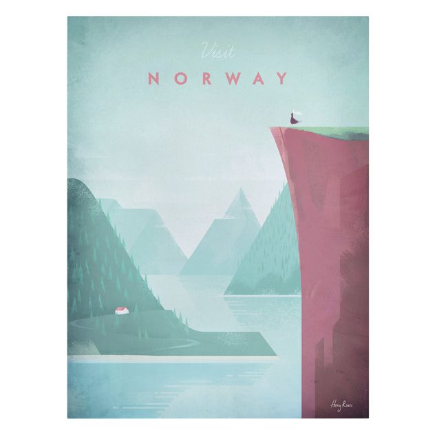 Vintage obrazy Plakat podróżniczy - Norwegia