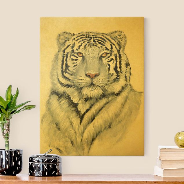 Zwierzęta obrazy Portret białego tygrysa II