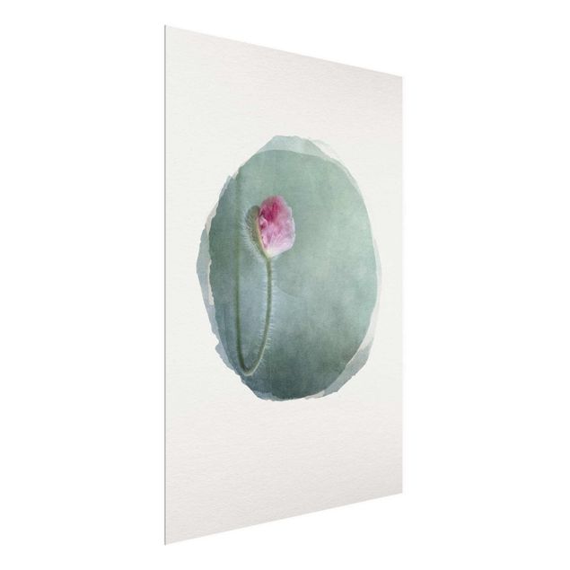 Obrazy do salonu nowoczesne Akwarele - Kwiat w różu