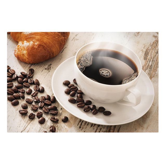 Obrazy na płótnie Filiżanka kawy z ziarnami kawy