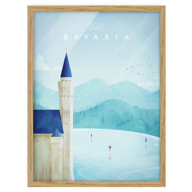 Obrazy w ramie do łazienki Plakat podróżniczy - Bawaria