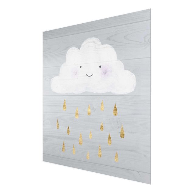 Obrazy Chmura z kroplami złotego deszczu