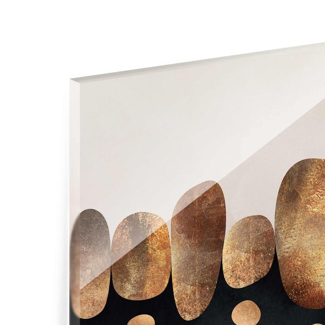 Obrazy nowoczesne Abstrakcyjne złote kamienie