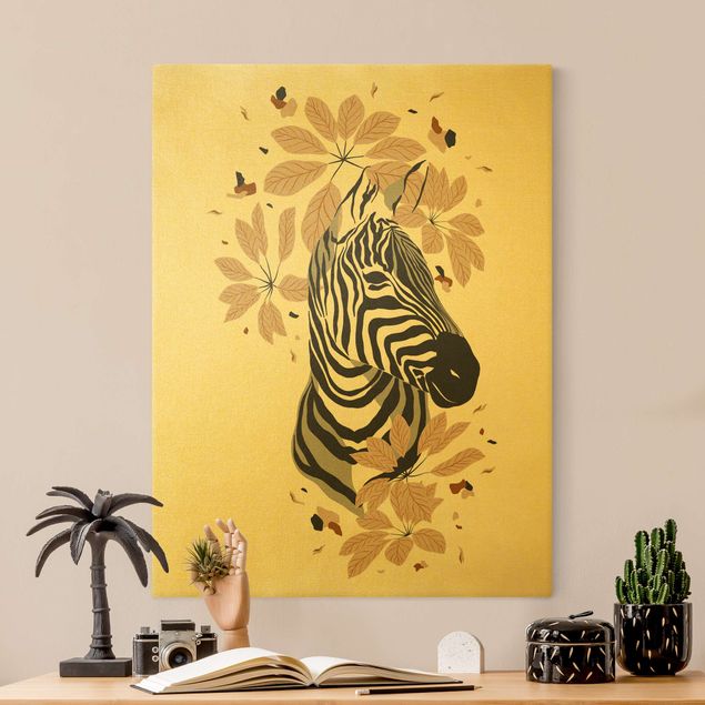 Zebra obraz Zwierzęta Safari - Portret zebry