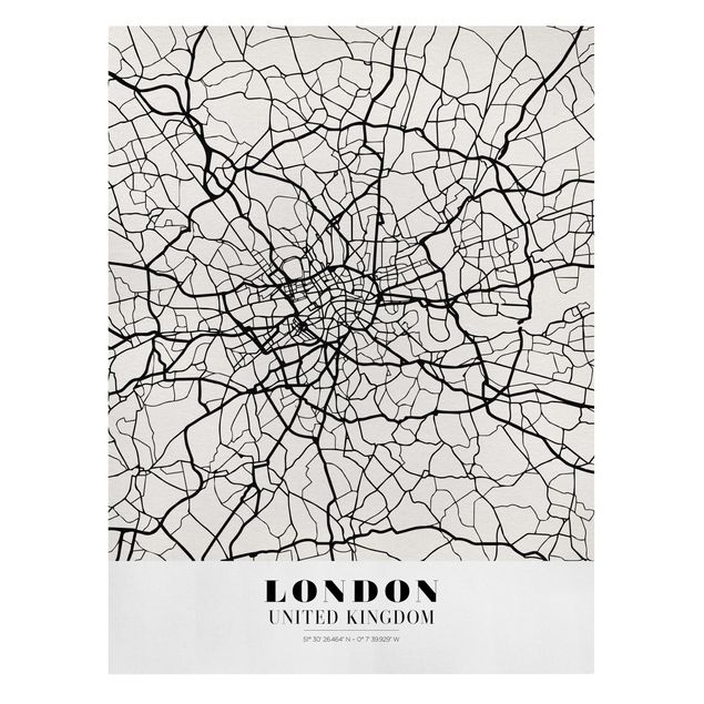 Obrazy Londyn City Map London - Klasyczna