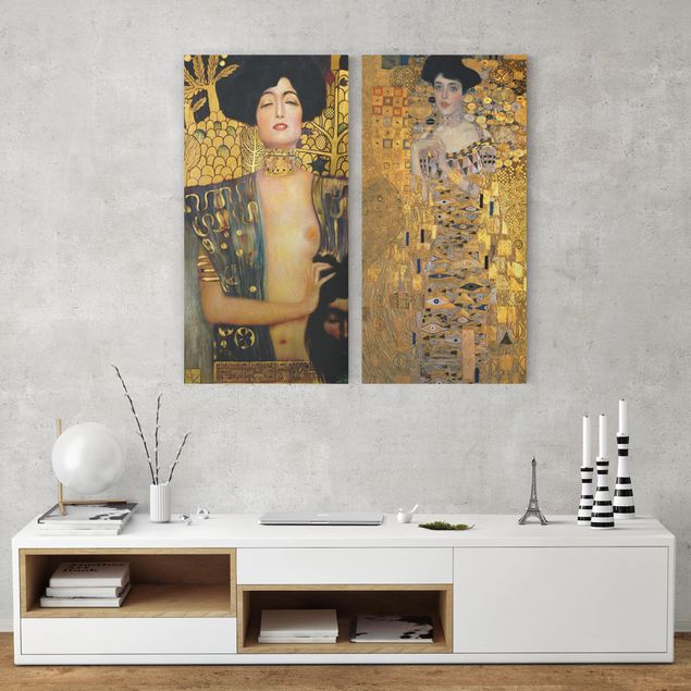 Nowoczesne obrazy do salonu Gustav Klimt - Judith i Adele