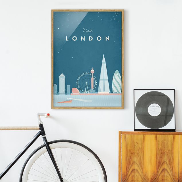 Obrazy w ramie artystyczne Plakat podróżniczy - Londyn