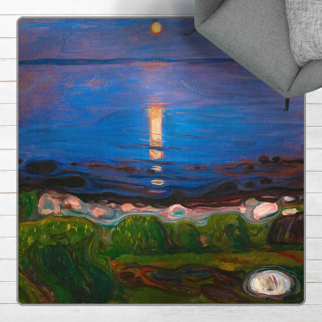 Postimpresjonizm obrazy Edvard Munch - Summer Night By The Beach
