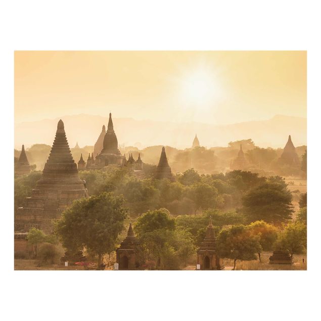 Obrazy na szkle krajobraz Zachód słońca nad Baganem