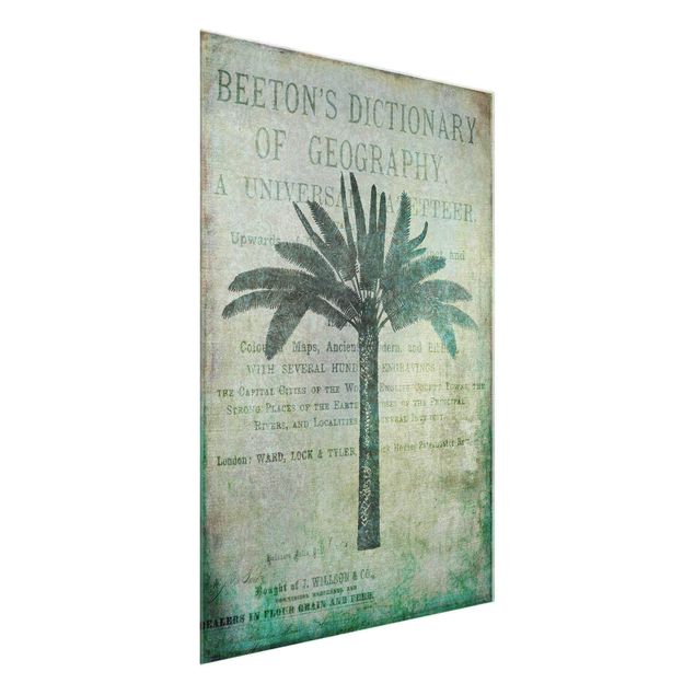 Obrazy do salonu Kolaż w stylu vintage - antyczne drzewo palmowe