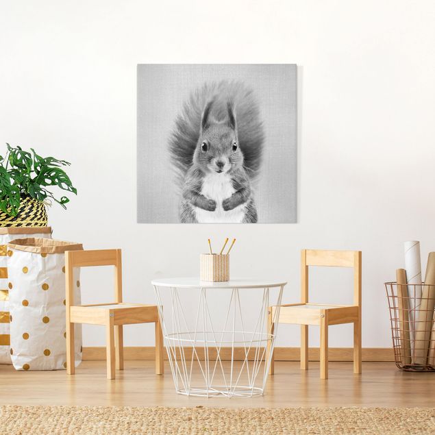 Nowoczesne obrazy Squirrel Elisabeth Black And White