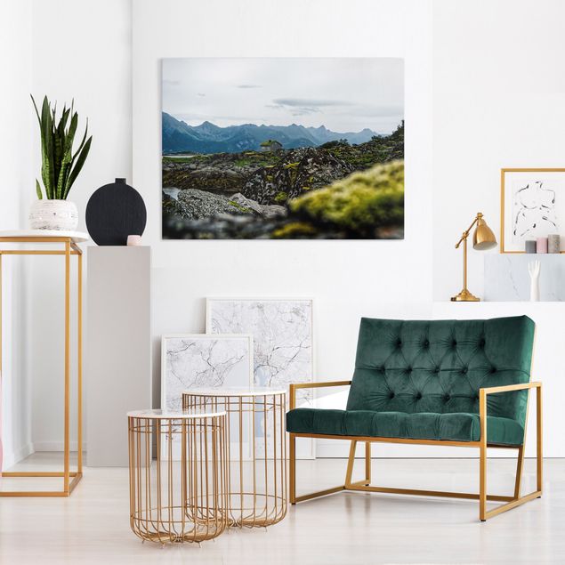 Obrazy do salonu nowoczesne Domek jednoosobowy w Norwegii