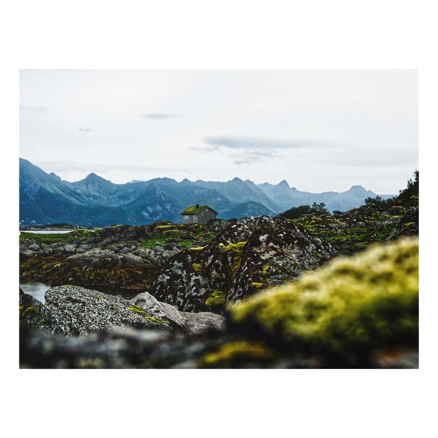 Obrazy na szkle krajobraz Domek jednoosobowy w Norwegii