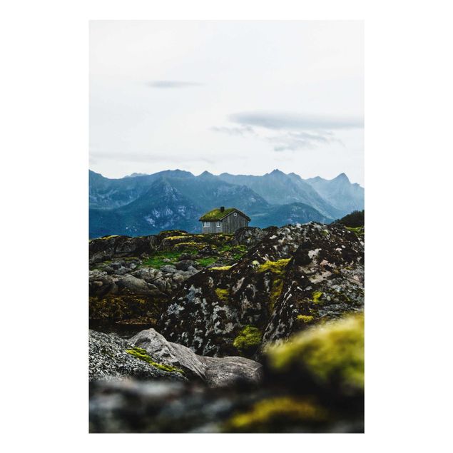 Obrazy na szkle krajobraz Domek jednoosobowy w Norwegii