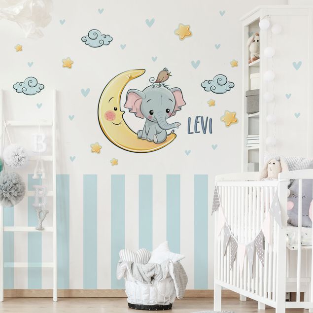 Pokój niemowlęcy Księżyc słonia z wybranym imieniem