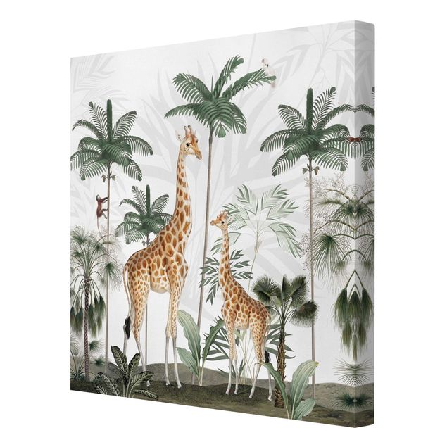 Obrazy zwierzęta Elegancja żyraf w dżungli