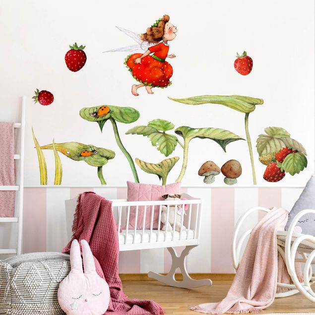 Pokój niemowlęcy Wróżka truskawka - liście i truskawki