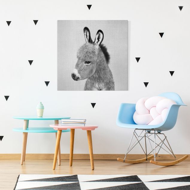 Obrazy do salonu Donkey Ernesto Black And White