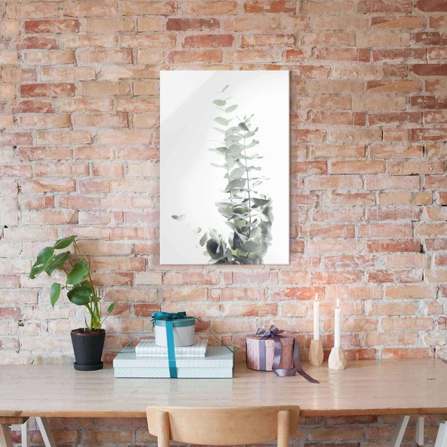 Obrazy do salonu nowoczesne Eukaliptus w białym świetle